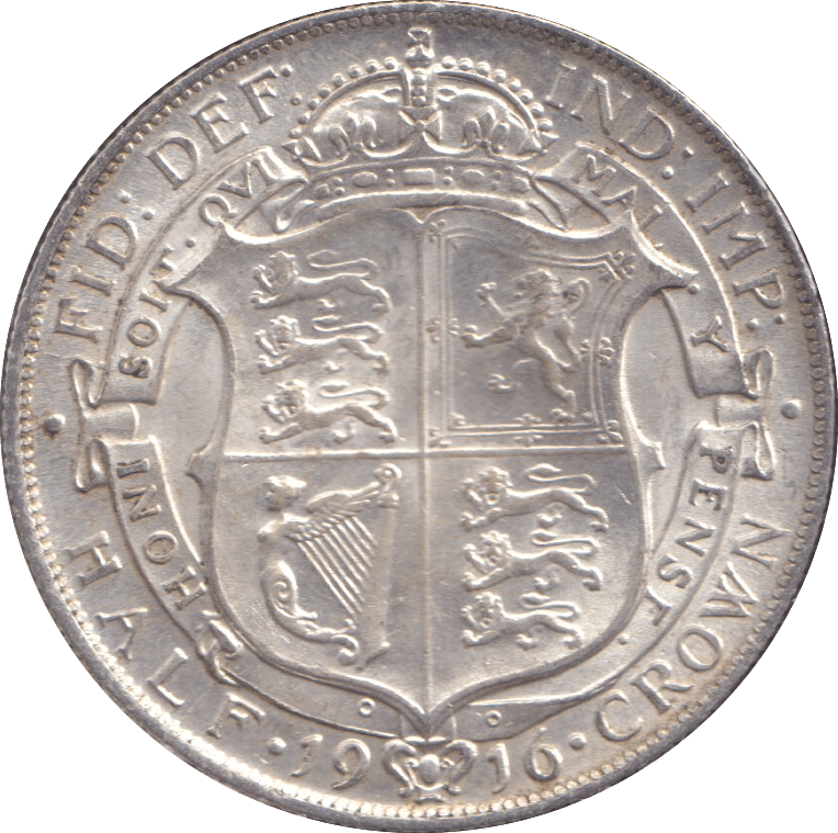 1916 HALFCROWN ( UNC ) 12 - HALFCROWN - Cambridgeshire Coins