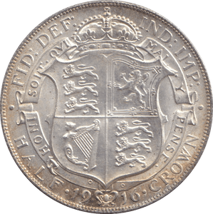1916 HALFCROWN ( UNC ) 14 - HALFCROWN - Cambridgeshire Coins