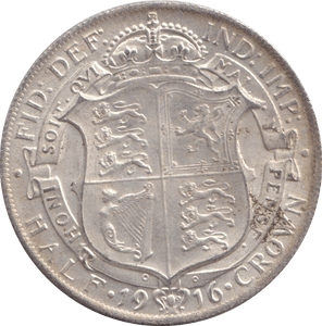 1916 HALFCROWN ( UNC ) 15 - HALFCROWN - Cambridgeshire Coins