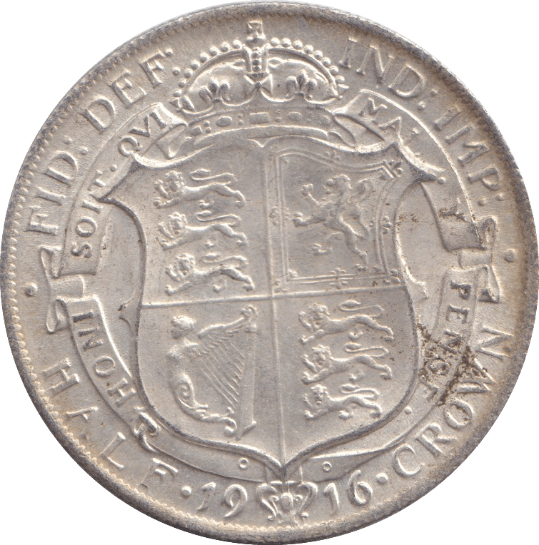1916 HALFCROWN ( UNC ) 15 - HALFCROWN - Cambridgeshire Coins