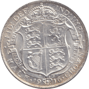1916 HALFCROWN ( UNC ) 16 - HALFCROWN - Cambridgeshire Coins