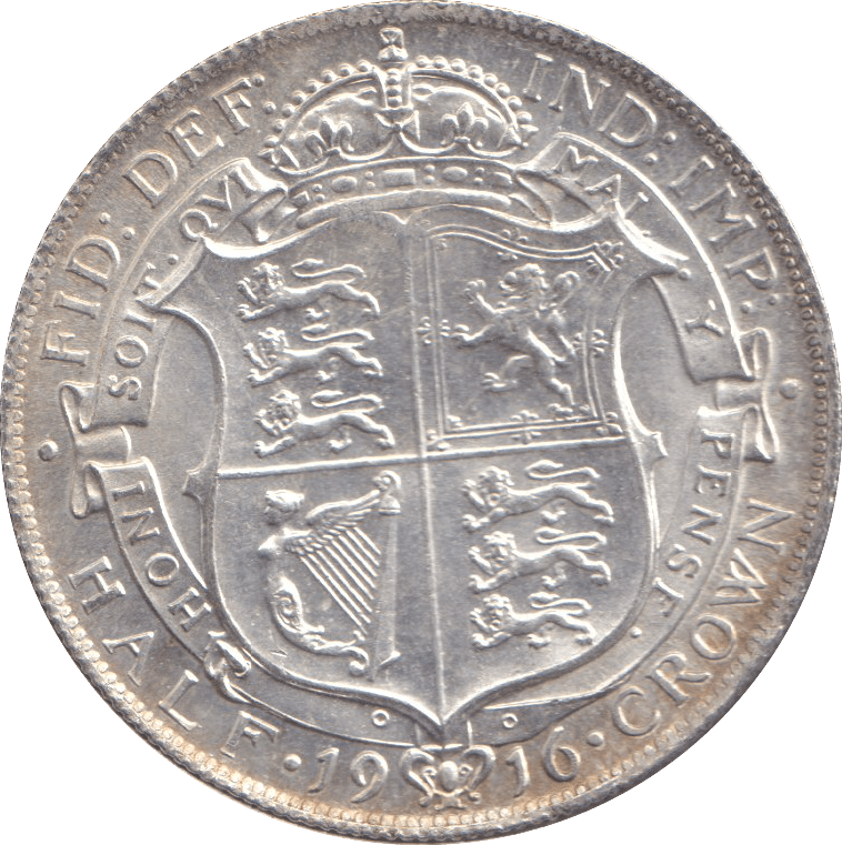 1916 HALFCROWN ( UNC ) 16 - HALFCROWN - Cambridgeshire Coins