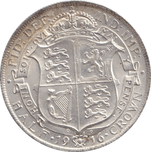 1916 HALFCROWN ( UNC ) 17 - HALFCROWN - Cambridgeshire Coins
