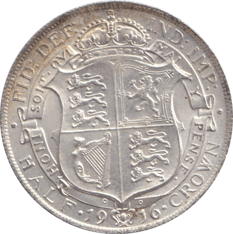 1916 HALFCROWN ( UNC ) 17 - HALFCROWN - Cambridgeshire Coins