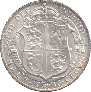 1916 HALFCROWN ( UNC ) 1 - HALFCROWN - Cambridgeshire Coins
