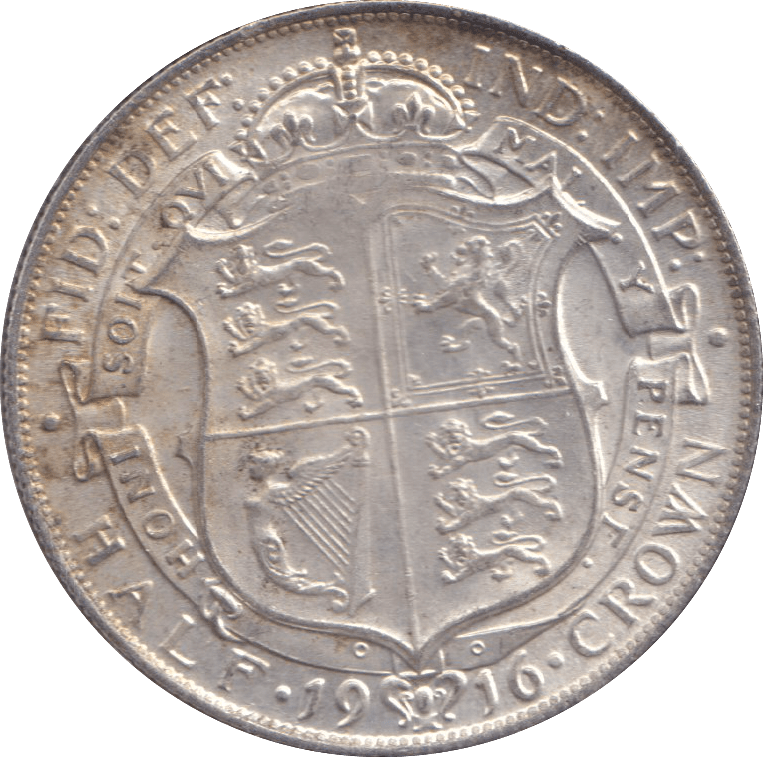 1916 HALFCROWN ( UNC ) 2 - HALFCROWN - Cambridgeshire Coins