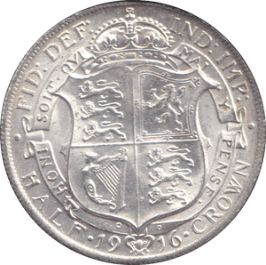 1916 HALFCROWN ( UNC ) 4 - HALFCROWN - Cambridgeshire Coins