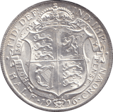 1916 HALFCROWN ( UNC ) 4 - HALFCROWN - Cambridgeshire Coins