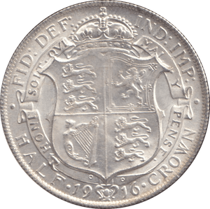 1916 HALFCROWN ( UNC ) 5 - HALFCROWN - Cambridgeshire Coins