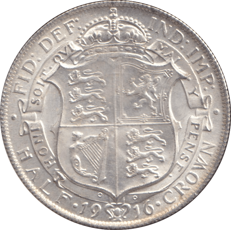 1916 HALFCROWN ( UNC ) 5 - HALFCROWN - Cambridgeshire Coins