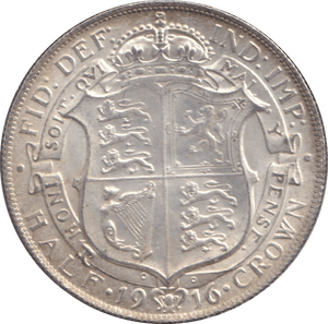1916 HALFCROWN ( UNC ) 6 - HALFCROWN - Cambridgeshire Coins