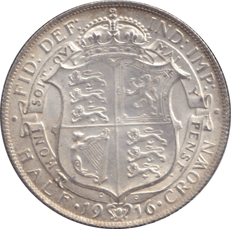 1916 HALFCROWN ( UNC ) 6 - HALFCROWN - Cambridgeshire Coins