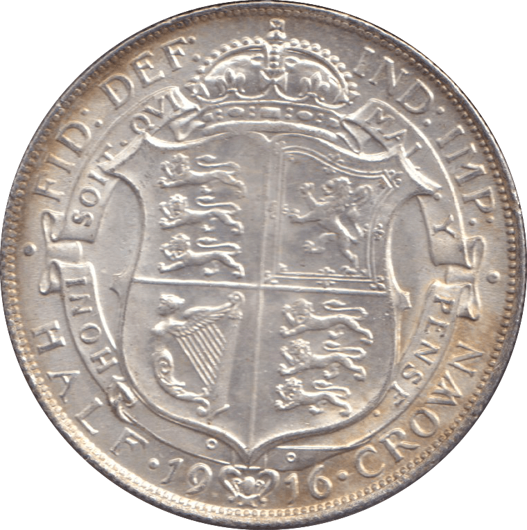 1916 HALFCROWN ( UNC ) 9 - HALFCROWN - Cambridgeshire Coins