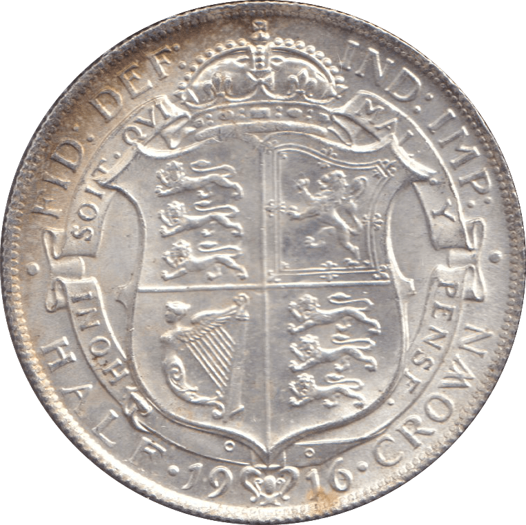 1916 HALFCROWN ( UNC ) A - HALFCROWN - Cambridgeshire Coins