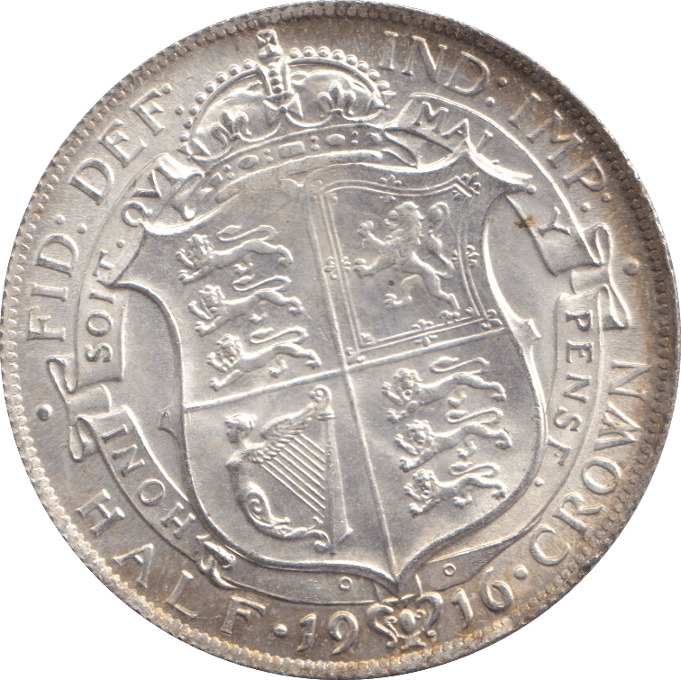 1916 HALFCROWN ( UNC ) B - HALFCROWN - Cambridgeshire Coins