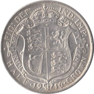 1916 HALFCROWN ( UNC ) - HALFCROWN - Cambridgeshire Coins