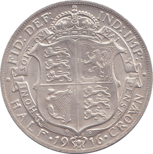 1916 HALFCROWN ( UNC ) - HALFCROWN - Cambridgeshire Coins