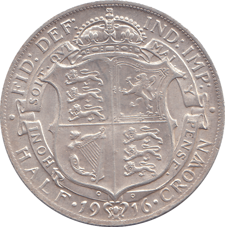 1916 HALFCROWN ( UNC ) - HALFCROWN - Cambridgeshire Coins