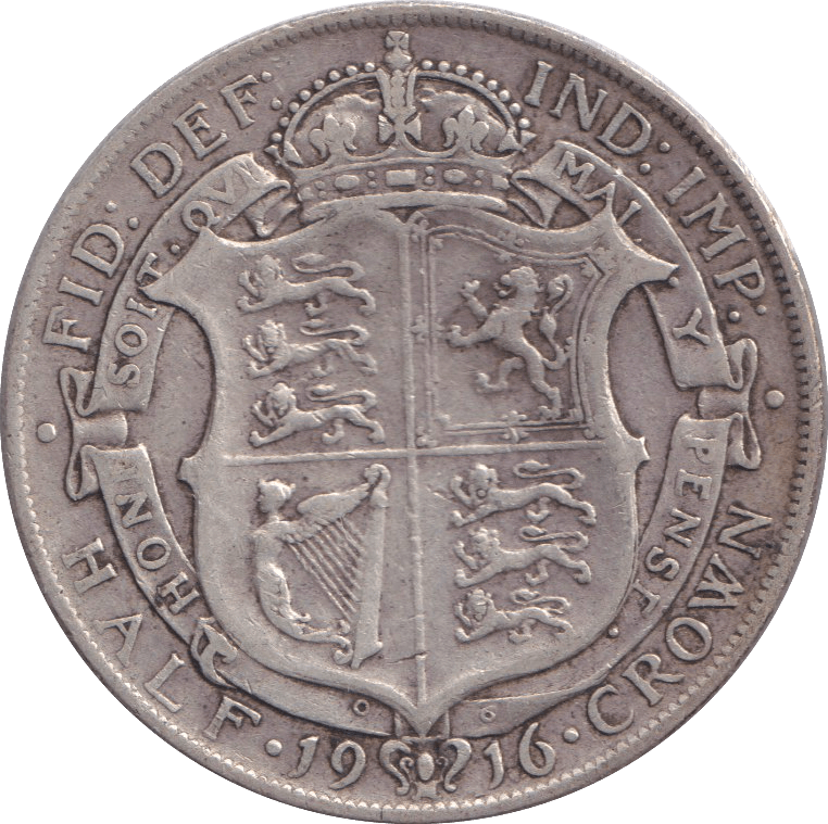 1916 HALFCROWN ( VF ) - HALFCROWN - Cambridgeshire Coins