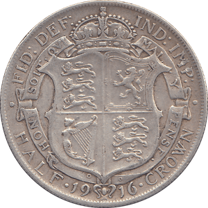 1916 HALFCROWN ( VF ) - HALFCROWN - Cambridgeshire Coins