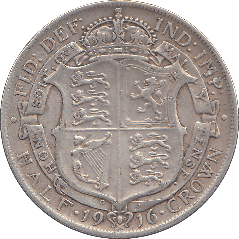 1916 HALFCROWN ( VF ) - HALFCROWN - Cambridgeshire Coins