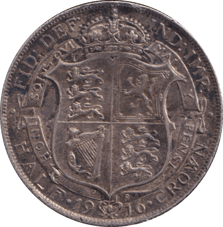1916 HALFCROWN ( VF ) - HALFCROWN - Cambridgeshire Coins