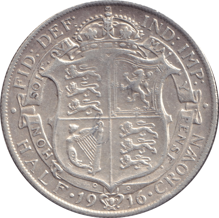 1916 HALFCROWN ( VF ) - HALFCROWN - Cambridgeshire Coins