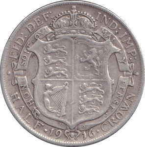 1916 HALFCROWN ( VF ) - HALFCROWN - Cambridgeshire Coins
