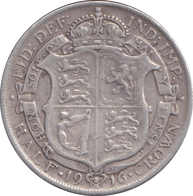 1916 HALFCROWN ( VF ) - HALFCROWN - Cambridgeshire Coins