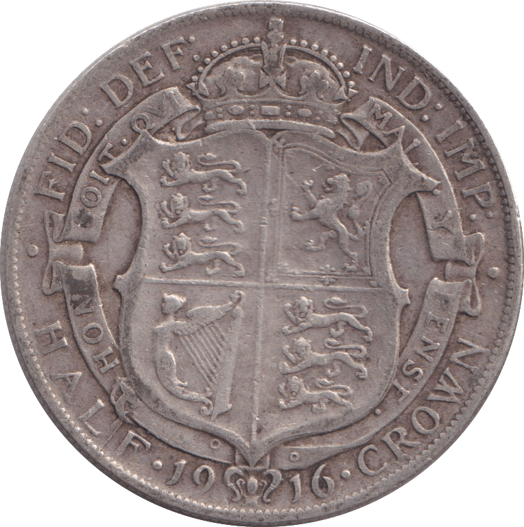 1916 HALFCROWN ( VF ) - HALFCROWN - Cambridgeshire Coins
