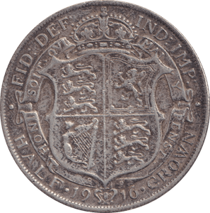 1916 HALFCROWN ( VF ) - Halfcrown - Cambridgeshire Coins