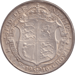 1916 HALFCROWN ( VF ) - HALFCROWN - Cambridgeshire Coins