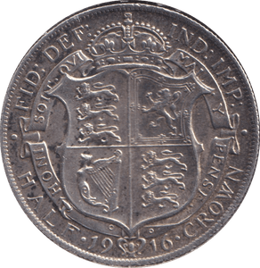1916 HALFCROWN ( VF ) - HALFCROWN - Cambridgeshire Coins