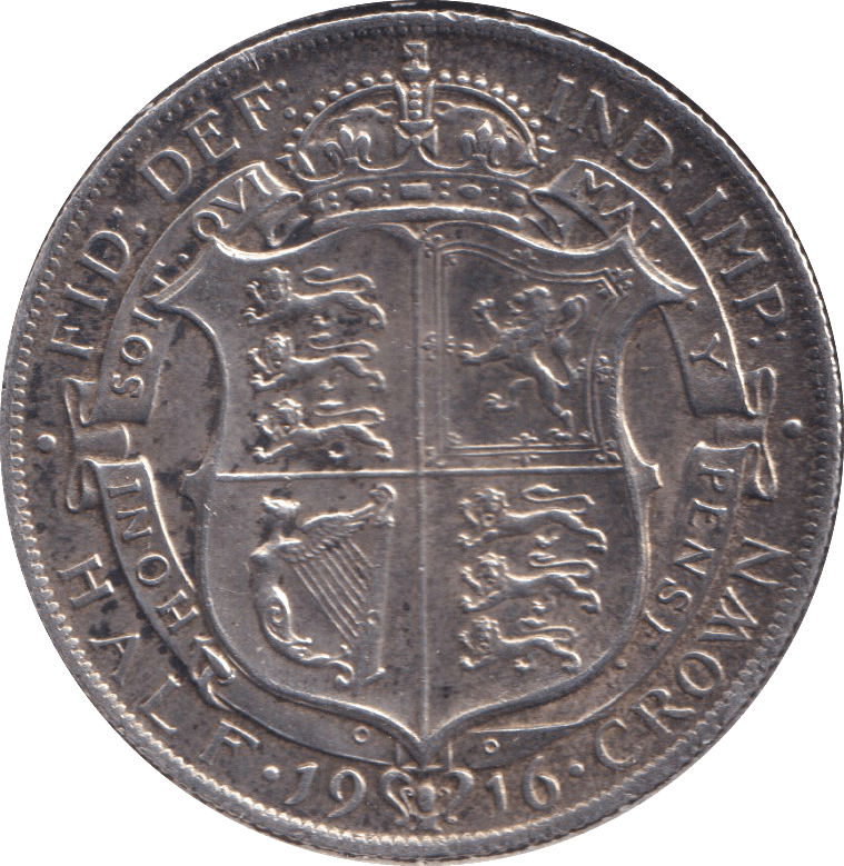 1916 HALFCROWN ( VF ) - HALFCROWN - Cambridgeshire Coins