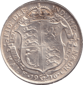 1916 HALFCROWN ( VF ) - HALFCROWN - Cambridgeshire Coins