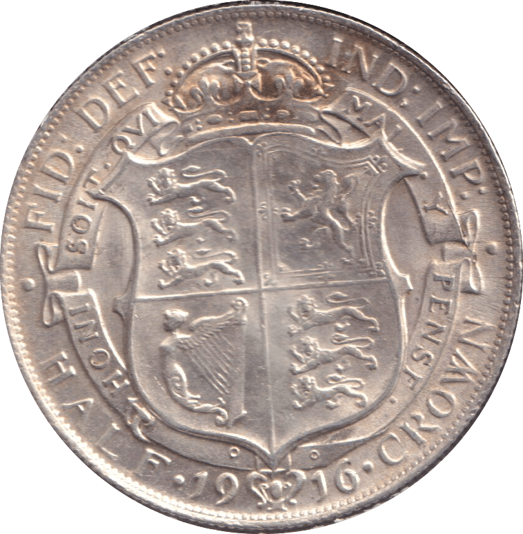 1916 HALFCROWN ( VF ) - HALFCROWN - Cambridgeshire Coins