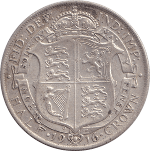 1916 HALFCROWN ( VF ) - HALFCROWN - Cambridgeshire Coins
