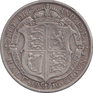 1916 HALFCROWN ( VF ) - WORLD COINS - Cambridgeshire Coins