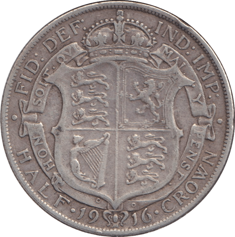 1916 HALFCROWN ( VF ) - WORLD COINS - Cambridgeshire Coins