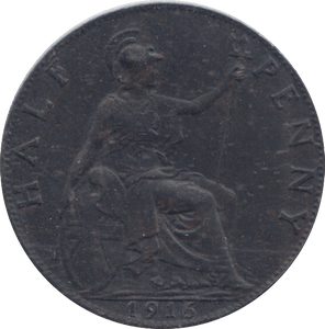 1916 HALFPENNY ( EF ) - HALFPENNY - Cambridgeshire Coins