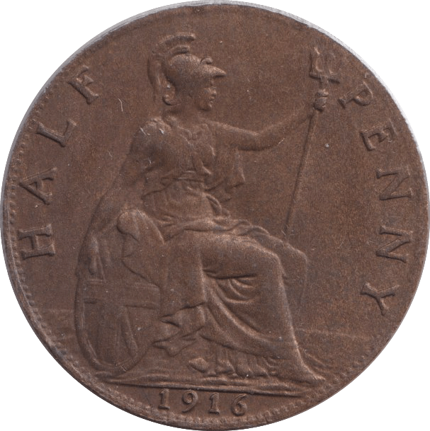 1916 HALFPENNY ( UNC ) - WORLD COINS - Cambridgeshire Coins