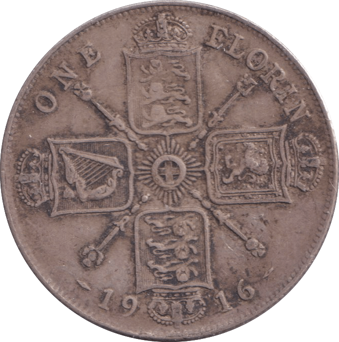 1916 ONE FLORIN ( GF ) - FLORIN - Cambridgeshire Coins