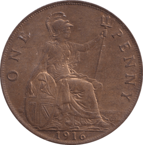 1916 PENNY ( AUNC ) - PENNY - Cambridgeshire Coins
