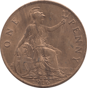 1916 PENNY BRITANNIA ( UNC ) - PENNY - Cambridgeshire Coins