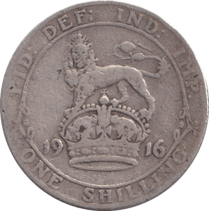 1916 SHILLING ( FAIR ) - SHILLING - Cambridgeshire Coins