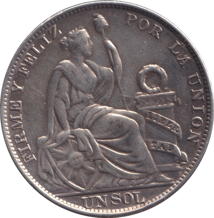 1916 SILVER 1 SOL PERU - SILVER WORLD COINS - Cambridgeshire Coins