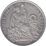 1916 SILVER SOL PERU - SILVER WORLD COINS - Cambridgeshire Coins