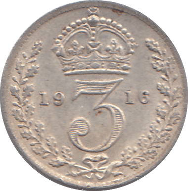 1916 SILVER THREEPENCE ( AUNC ) - THREEPENCE - Cambridgeshire Coins