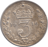 1916 SILVER THREEPENCE ( EF ) - Threepence - Cambridgeshire Coins