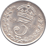 1916 SILVER THREEPENCE ( UNC ) - THREEPENCE - Cambridgeshire Coins